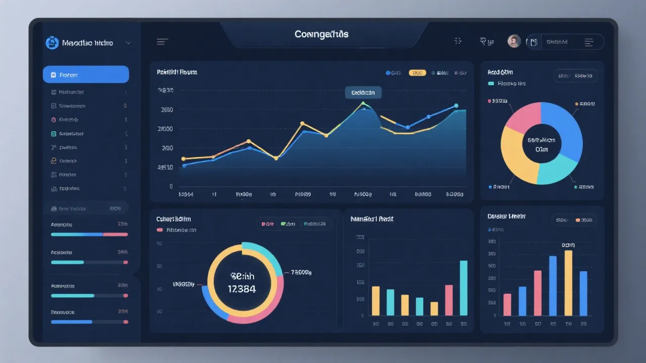 数据仪表盘示意图